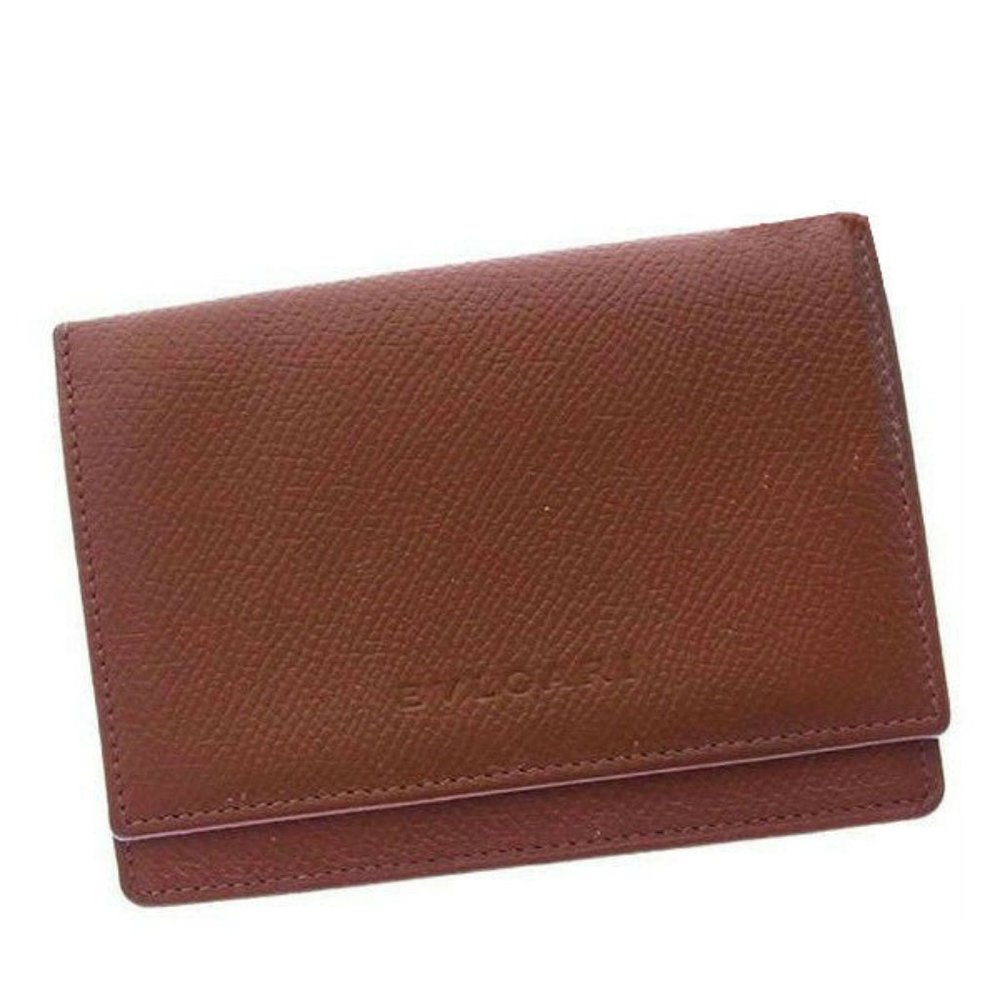 Bvlgari Card Case Logo Brown Woman Authentic Used Y2402
